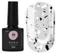 SAGA Professional Top Geometry №5 - Топ без липкого шару з білими і чорними пластівцями, 8 мл