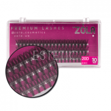 ZOLA Ресницы-пучки 20D, 10 мм