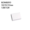 Komilfo Баф-мини  120/120 белый, 32*25*12 мм - 48 шт в упаковке, 1 шт