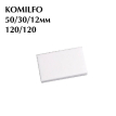Komilfo Баф-мини  120/120 белый, 50*30*12 мм - 24 шт в упаковке, 1 шт