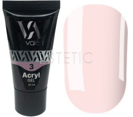 Valeri Acryl Gel №03 - Акригель (молочно-рожевий), 30 мл