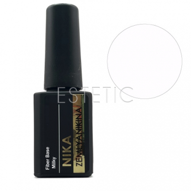 Nika Zemlyanikina Fiber Base Milky - Файбер база для гель-лаку (молочний), 15 мл