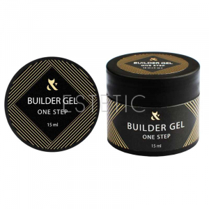 F.O.X Builder Clear Gel One Step (UV) - Моделирующий 1-фазный гель (прозрачный), 15 мл