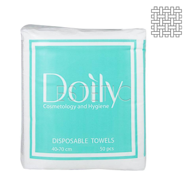 Полотенца COMPACT Doily из спанлейса сетка, в пачке (50 шт), 40 х 70 см