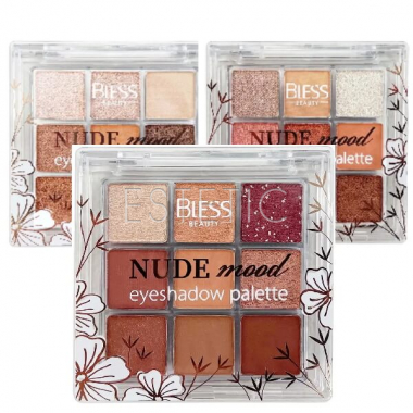 Палетка теней для век (9 тонов) Bless Beauty Nude Mood 