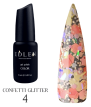Гель-лак с глиттером Edlen Professional Confetti Glitter №04, 9 мл