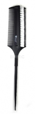 Расческа Гребень для начеса Salon Professional с белым ворсом С-04
