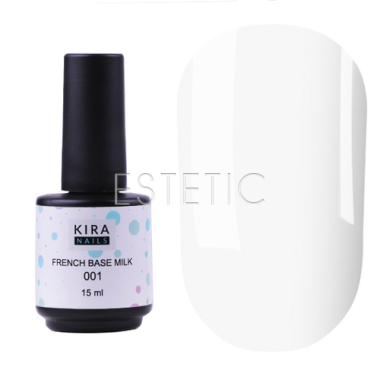 Молочна база Kira Nails French Base Milk 001, 15 мл