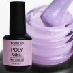 Гель Komilfo PolyGel Violet Glitter 009 лавандовый з шиммером,15 мл