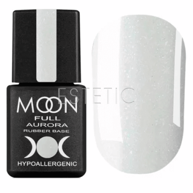 Камуфлирующая база с микроблеском MOON FULL AURORA Shimmer Rubber Base №2003, 8 мл
