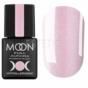 Камуфлирующая база с микроблеском MOON FULL AURORA Shimmer Rubber Base №2006, 8 мл