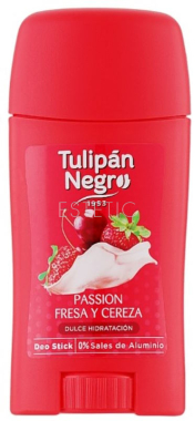 Дезодорант-стик Tulipan Negro Passion Fresa Y Cereza клубника и вишня, женский,50 мл