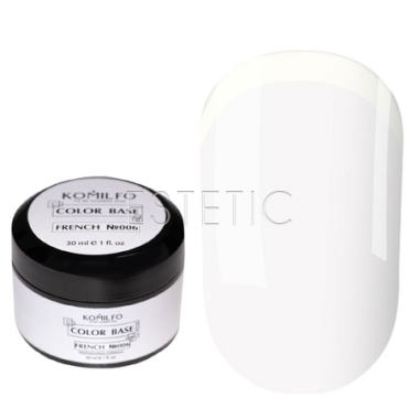 Komilfo Color Base French 006 - камуфлирующая база для гель-лака (молочный, холодный белый), 30 мл, гель-банка