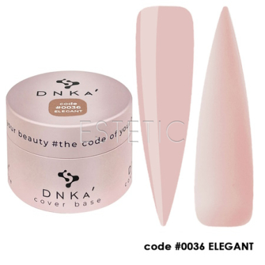 Цветная база DNKa Cover Base #0036 Elegant, світлий нюдовий, 30 мл