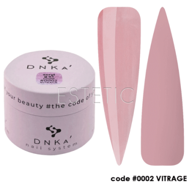 Акрил-гель DNKa Acryl Gel #0002 Vitrage, прозрачно-розовый, 30 мл