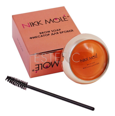 Фіксатор для брів NIKK MOLE Brow Soap Orange (апельсин) + щіточка, 15 мл