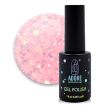 Гель-лак ADORE Gel Polish G-02 rihanna, полупрозрачный розовый с персиковым глитером, 7,5 мл