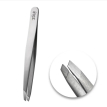 Пинцет для бровей скошенный ZOLA SILVER, профессиональный (серебристый)