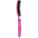 Фото 2 - Массажная щетка Olivia Garden Finger Brush bright pink продувная нейлон+щетина