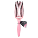 Фото 2 - Массажная щетка Olivia Garden Finger Brush Combo Love Pink продувная нейлон+щетина