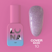 База LUNA Cover Base №10 камуфлююча, пастельний рожево-ліловий з мікроблиском, 13 мл