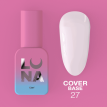 База LUNA Cover Base №27 камуфлююча, молочна з рожевим відливом, 13 мл