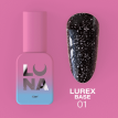 База LUNA Lurex Base №01 светоотражающая, черная, 13 мл