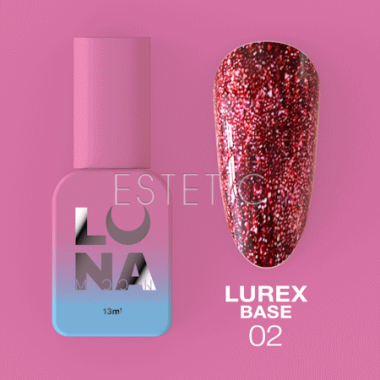 База LUNA Lurex Base №02 світловідбивна, стигла вишня, 13 мл