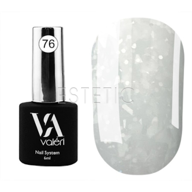 База Valeri Base №76 Flakes молочна з білою поталлю, 6 мл