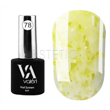 База Valeri Base №78 Flakes молочная с желтой и белой поталью, 6 мл