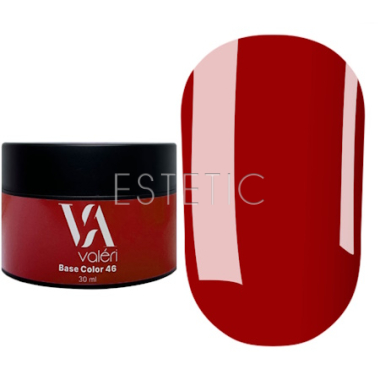 База Valeri Base Color №46, камуфлирующая насыщенно-красная, 30 мл