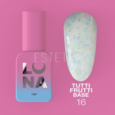 База Luna Tutti Frutti Base №16 молочно-кремова з різнокольоровими крапочками, 13 мл