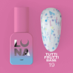 База Luna Tutti Frutti Base №19 молочно-біла з разнокольоровими фігурками, 13 мл