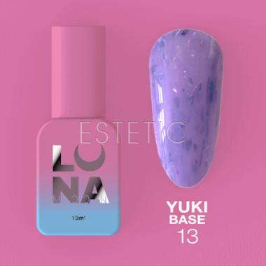 База Luna Yuki Base №13 світло-бузкова з бузковою поталлю, 13 мл