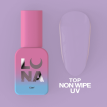 Топ LUNA Top Non Wipe UV закріплювач для гель-лаку без липкого шару з УФ фільтрами, 13 мл