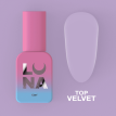Топ LUNA Top Velvet Matt матовий закріплювач для гель-лаку, 13 мл