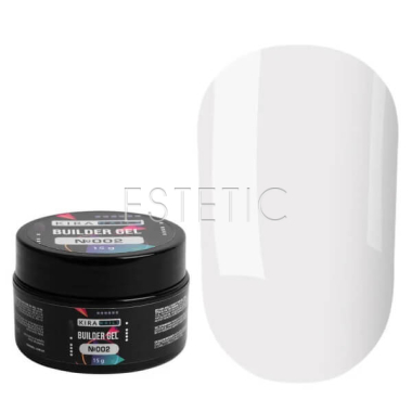 Гель для нарощування Kira Nails Builder Gel 002 конструюючий, молочний, 15 г