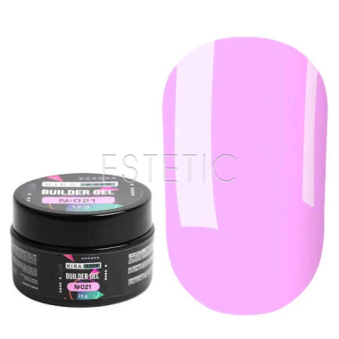 Гель для нарощування Kira Nails Builder Gel 021 конструюючий, рожево-фіолетовий, 15 г