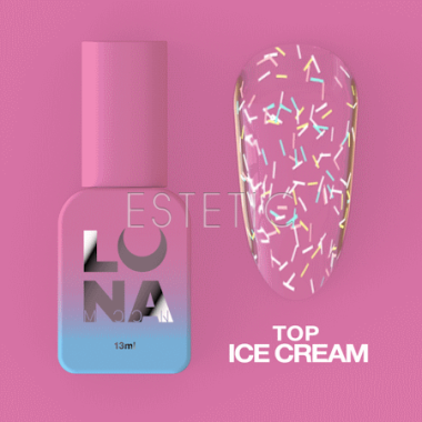 Топ LUNA Top Ice Cream з різнокольоровою соломкою,13 мл