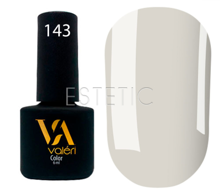 Гель-лак Valeri №143 айвори, серый крем, слоновая кость, 6 мл