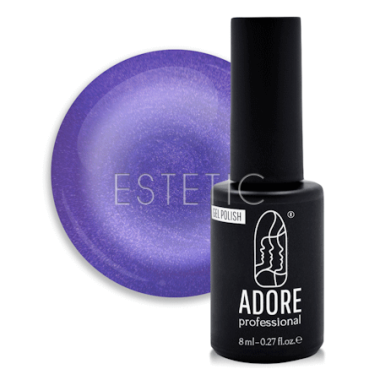 Гель-лак ADORE Gel Polish cat's eye M-02 хрустальная кошка, сиреневый, 8 мл
