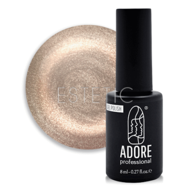 Гель-лак ADORE Gel Polish cat's eye M-07 хрустальная кошка, натуральный, 8 мл