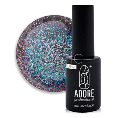 Гель-лак ADORE Gel Polish cat's eye Z-02 светоотражающий фиолетово-бирюзовый, 8 мл