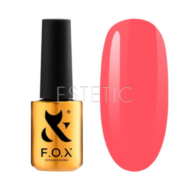 Гель-лак F.O.X Spectrum 142 laser amour, неоновый яркий коралл, 7 мл