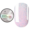 Гель SAGA Builder Gel magic 06 ніжно-рожевий холодний з пластівцями поталі, 15 мл