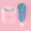 Гель блесточки LUNA Nixie Gel №1 для дизайна, нежно-голубой топаз, 5 мл