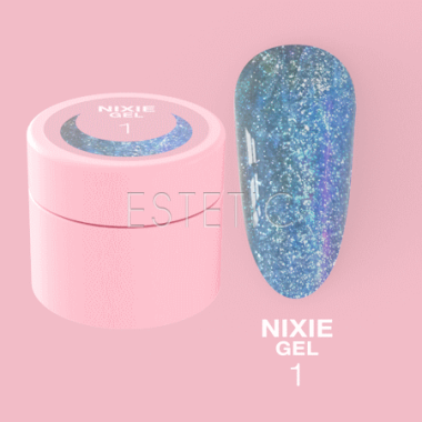 Гель блесточки LUNA Nixie Gel №1 для дизайна, нежно-голубой топаз, 5 мл