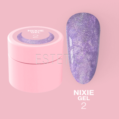 Гель блискітки LUNA Nixie Gel №2 для дизайна, лиловый, 5 мл