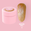 Гель блесточки LUNA Nixie Gel №4 для дизайна, янтарный, 5 мл