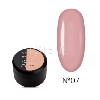 Жидкий гель DARK Medium Gel №07 теплый розовый нюд, 15 мл